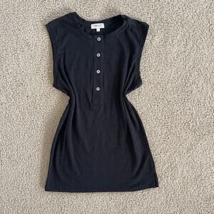 GOLDIE LEWINTER sleeveless 100% cotton tank with buttons - Size S